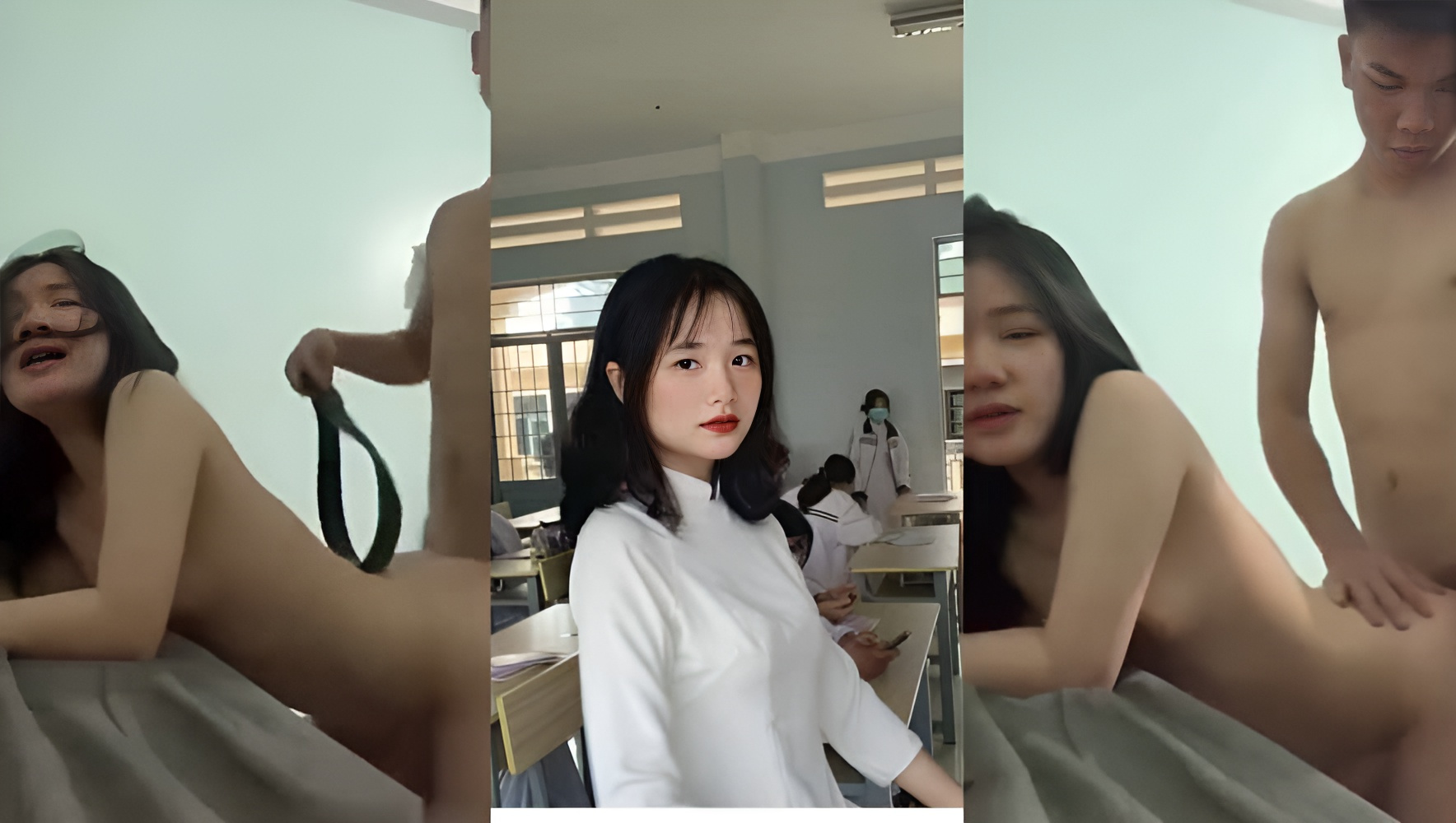 Vỗ mông doggy em rau sinh viên